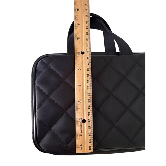 Mary Kay 3pc Quilted Makeup Black Travel Bag Removable Mesh Bag Zippered Set - Picture 10 of 12